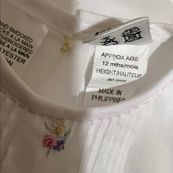 Sarah Louise smocked with rosettes dress size 12M - Picture 9 of 11